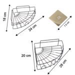 2 Pc Shower Caddy Corner for holding and storing various household stuffs and items etc. - Closeup Embroidery by Nari...