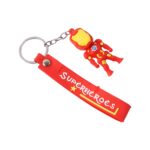 Cute Cartoon Silicone 3D Key Chain with Metal Hook & Strap (Pack of 1) - Sleeve Design by Nari Haat, Indian ethnic we...