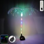 Solar-Powered Fiber Optic Garden Light - (1 Pc) - Front View by Nari Haat, Indian ethnic wear, women clothing, design...