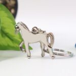 Premium Metallic Horse Shape Keychain (1 Pc) - Neckline Detail by Nari Haat, Indian ethnic wear, women clothing, desi...
