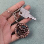 Decorative Metal “Jai Shree Shyam” Keychain (1 Pc) - Back View by Nari Haat, Indian ethnic wear, women clothing, ...