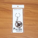 Decorative Metal “Jai Shree Shyam” Keychain (1 Pc) - Fabric Detail by Nari Haat, Indian ethnic wear, women clothi...