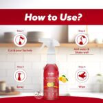 Pollic kadam Concentrated Kitchen Surface Cleaner Refill Kit with Spray Bottle - Neckline Detail by Nari Haat, Indian...