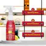 Pollic kadam Concentrated Kitchen Surface Cleaner Refill Kit with Spray Bottle - Back View by Nari Haat, Indian ethni...