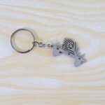 Krishna Flute & Peacock Feather Metal Keychain - (1 Pc) - Closeup Embroidery by Nari Haat, Indian ethnic wear, women ...
