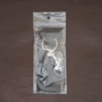 Krishna Flute & Peacock Feather Metal Keychain - (1 Pc) - Fabric Detail by Nari Haat, Indian ethnic wear, women cloth...