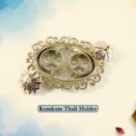 Decorative Double Kumkum Dish with Ornate Tray (1 Pc) - Closeup Embroidery by Nari Haat, Indian ethnic wear, women cl...