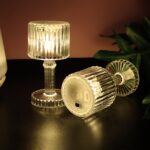 Set of 6 LED Crystal-Effect Table Lamps - Neckline Detail by Nari Haat, Indian ethnic wear, women clothing, designer ...