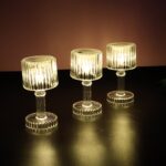 Set of 6 LED Crystal-Effect Table Lamps - Fabric Detail by Nari Haat, Indian ethnic wear, women clothing, designer suit