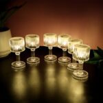 Set of 6 LED Crystal-Effect Table Lamps - Closeup Embroidery by Nari Haat, Indian ethnic wear, women clothing, design...