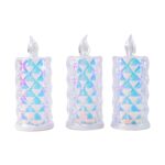 LED Flameless Decorative Candle Lights (3 Pc / Set) - Sleeve Design by Nari Haat, Indian ethnic wear, women clothing,...