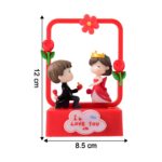 Romantic Couple Figurine with LED Light Showpiece (1 Pc) - Back View by Nari Haat, Indian ethnic wear, women clothing...