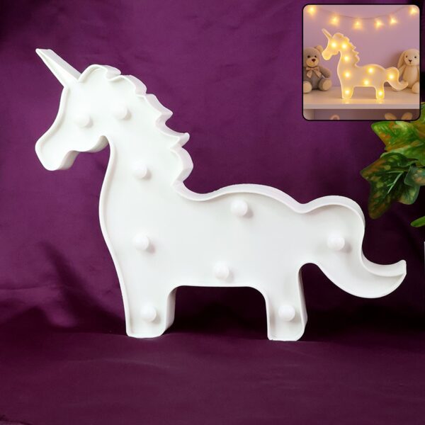 Unicorn Shaped LED Decorative Night Light (1 Pc) - Front View by Nari Haat, Indian ethnic wear, women clothing, desig...