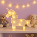 Unicorn Shaped LED Decorative Night Light (1 Pc) - Neckline Detail by Nari Haat, Indian ethnic wear, women clothing, ...