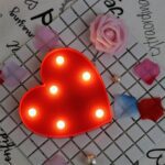 Heart Shape LED Decorative Night Light (1 Pc) - Neckline Detail by Nari Haat, Indian ethnic wear, women clothing, des...