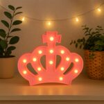 Crown Shape LED Decorative Night Light (1 Pc) - Closeup Embroidery by Nari Haat, Indian ethnic wear, women clothing, ...