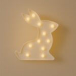 Rabbit Shaped LED Decorative Night Light (1 Pc) - Fabric Detail by Nari Haat, Indian ethnic wear, women clothing, des...