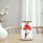 Wedding Couple with LED Rose Lamp (1 Pc) - Neckline Detail by Nari Haat, Indian ethnic wear, women clothing, designer...