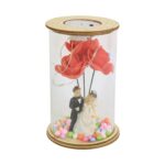 Wedding Couple with LED Rose Lamp (1 Pc) - Sleeve Design by Nari Haat, Indian ethnic wear, women clothing, designer suit