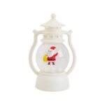 Mini LED Decorative Lantern with Santa Figurine (1 Pc) - Sleeve Design by Nari Haat, Indian ethnic wear, women clothi...
