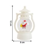 Mini LED Decorative Lantern with Santa Figurine (1 Pc) - Neckline Detail by Nari Haat, Indian ethnic wear, women clot...