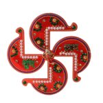 Acrylic Swastik Shubh Labh Wall Hanging  (1 Pc) - Sleeve Design by Nari Haat, Indian ethnic wear, women clothing, des...