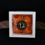 Laddu Shaped Decorative Wax Candles (4 Pc / Set) - Fabric Detail by Nari Haat, Indian ethnic wear, women clothing, de...