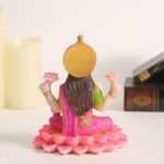 Beautiful Decorative Lakshmi Mata Idol Sitting on Lotus (1 Pc) - Closeup Embroidery by Nari Haat, Indian ethnic wear,...