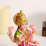 Beautiful Decorative Lakshmi Mata Idol Sitting on Lotus (1 Pc) - Neckline Detail by Nari Haat, Indian ethnic wear, wo...