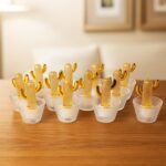 Decorative Cactus Shape LED Tealight Candles (12 Pc) - Back View by Nari Haat, Indian ethnic wear, women clothing, de...