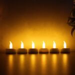 LED Flameless Tealight Candles Lights (6 Pc / Without Remote) - Closeup Embroidery by Nari Haat, Indian ethnic wear, ...