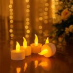 LED Flameless Tealight Candles Lights (6 Pc / Without Remote) - Back View by Nari Haat, Indian ethnic wear, women clo...