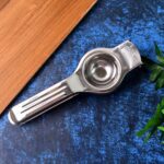 Supermom 2-in-1 Heavy Duty Stainless Steel Lemon Squeezer with Built-in Bottle Opener - Closeup Embroidery by Nari Ha...