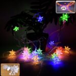 Multicolor LED Decorative String Light with Star-Shaped Covers (8 Meter) - Front View by Nari Haat, Indian ethnic wea...