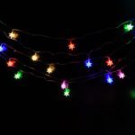 Multicolor LED Decorative String Light with Star-Shaped Covers (8 Meter) - Neckline Detail by Nari Haat, Indian ethni...
