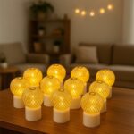 LED Ball Shaped Decorative Light with Mesh Cover (12 Pc / Set) - Back View by Nari Haat, Indian ethnic wear, women cl...