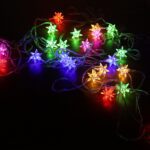 Multicolor LED Decorative String Light with Star-Shaped Covers (8 Meter) - Closeup Embroidery by Nari Haat, Indian et...