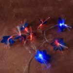 Decorative Fiber Flower LED String Lights (3 Meter) - Neckline Detail by Nari Haat, Indian ethnic wear, women clothin...