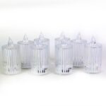 Premium Crystal Effect LED Flameless Candle Lights (8 Pc) - Sleeve Design by Nari Haat, Indian ethnic wear, women clo...