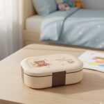 Cute Teddy Printed Kids Lunch Box (500Ml / 1 Pc) - Closeup Embroidery by Nari Haat, Indian ethnic wear, women clothin...