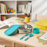 Premium Stainless Steel Lunch Box Set - Neckline Detail by Nari Haat, Indian ethnic wear, women clothing, designer suit