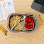 Kids Cartoon Lunch Box Set with Stainless-Steel Inner Tray (1 Set) - Neckline Detail by Nari Haat, Indian ethnic wear...