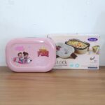 Kids Cartoon Lunch Box Set with Stainless-Steel Inner Tray (1 Set) - Fabric Detail by Nari Haat, Indian ethnic wear, ...