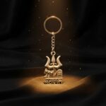 Premium Metal Mahakal Keychain (1 Pc) - Closeup Embroidery by Nari Haat, Indian ethnic wear, women clothing, designer...