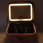 Pink Premium LED Light Makeup Organizer Box (1 Pc) - Full Detail by Nari Haat, Indian ethnic wear, women clothing, de...