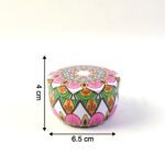 Premium Decorative Mandala Printed Metal Candle Container (1 Pc) - Neckline Detail by Nari Haat, Indian ethnic wear, ...