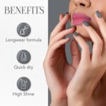 OG Beauty Calm Grey Mattify Nail Paint (10 ML / 1 Pc) - Neckline Detail by Nari Haat, Indian ethnic wear, women cloth...