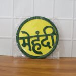 Mehndi Ceremony Wall Hanging / Backdrop Sign Name Plate (1 Pc) - Full Detail by Nari Haat, Indian ethnic wear, women ...