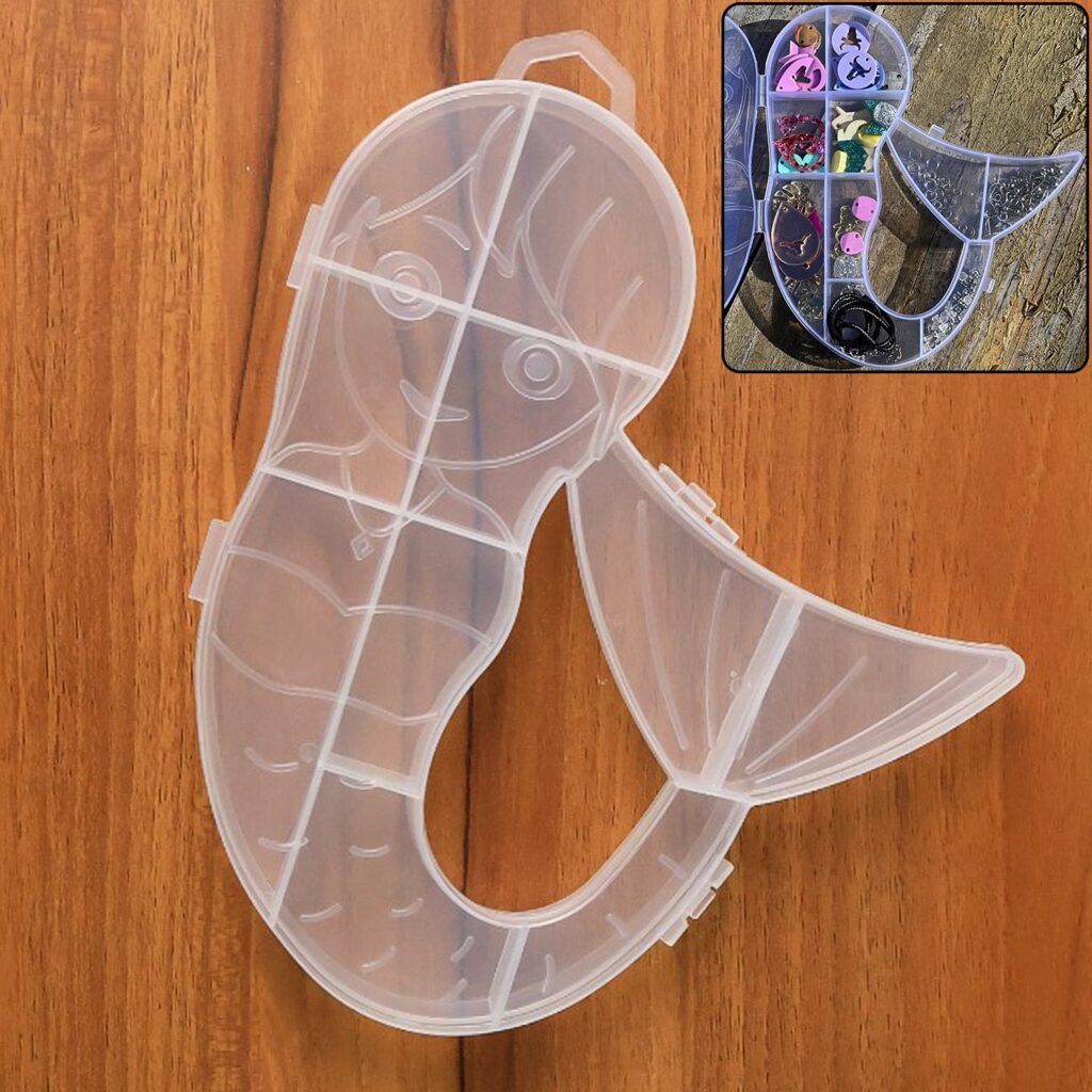 Mermaid Shape Plastic Storage Organizer Box (1 Pc) - Front View by Nari Haat, Indian ethnic wear, women clothing, des...