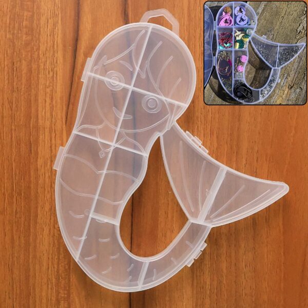 Mermaid Shape Plastic Storage Organizer Box (1 Pc) - Front View by Nari Haat, Indian ethnic wear, women clothing, des...